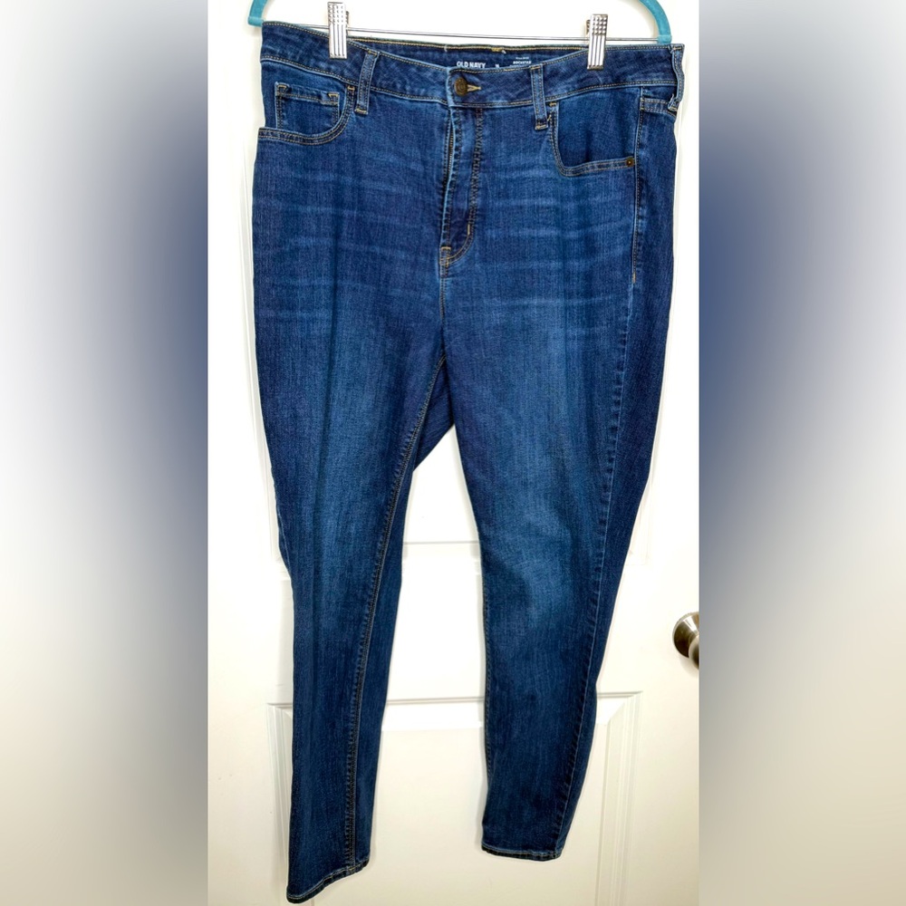 Old Navy Rockstar High Rise Super Skinny Jeans Size 16 Secret Slim Pockets